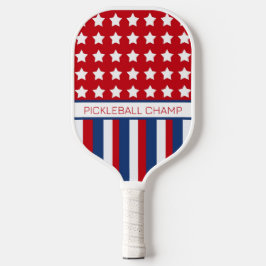 Rode, witte en blauwe handpalm pickleball paddle