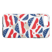 Rode, witte en blauwe harten Case-Mate iPhone case (Achterkant (Horizontaal))