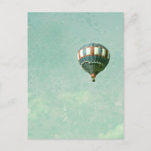 Rode witte en blauwe luchtballon briefkaart