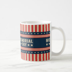 Rode, witte en blauwe Memorial Day Spirit Koffiemok