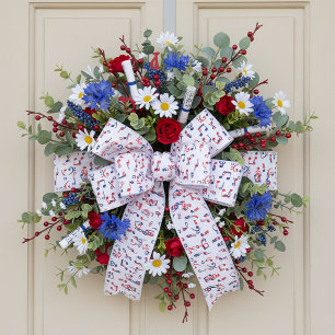 Rode witte en blauwe muziek lint