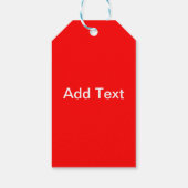 Rode, witte en blauwe pokkendots cadeaulabel (Achterkant)