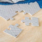 Rode witte en blauwe puzzel legpuzzel (Zijkant)