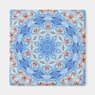 rode witte en blauwe rozen abstracte magneet