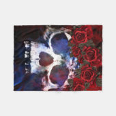 Rode, witte en blauwe schedel fleece deken (Voorkant (Horizontaal))