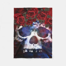 Rode, witte en blauwe schedel