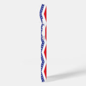 Rode witte en blauwe sterren en strepen Chevron Case-Mate iPhone Case (Achterkant / Links)