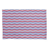 Rode witte en blauwe sterren en strepen Chevron Kussensloop (Voorkant)
