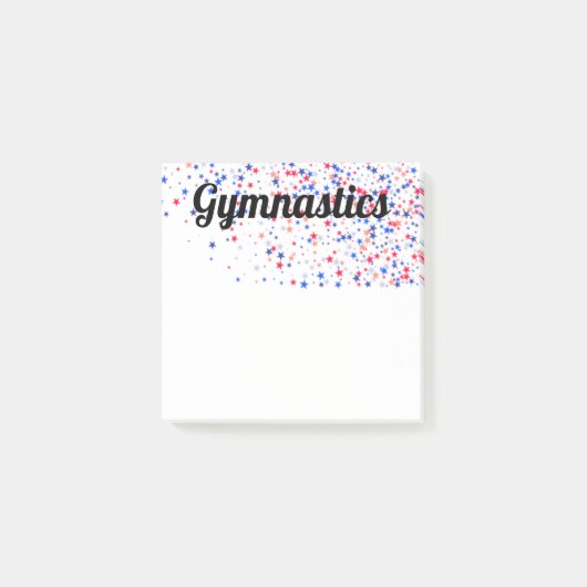 Rode, witte en blauwe sterren gymnastiek Post-it n Post-it® Notes (Voorkant)