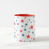 rode witte en blauwe sterren mok (Midden)