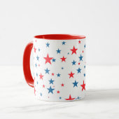 rode witte en blauwe sterren mok (Voorkant links)