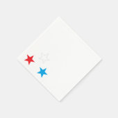 Rode Witte en blauwe sterren op 4 juli Napkins Servetten (Hoek)