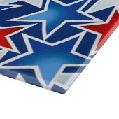 Rode witte en blauwe sterren snijplank (Hoek)