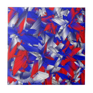 Rode Witte en Blauwe Sterren Tegeltje