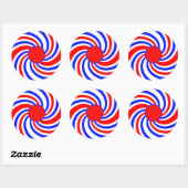 Rode, Witte en Blauwe Sticker (Vel)