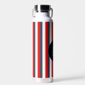 Rode, witte en blauwe strepen aangepaste naam waterfles (Voorkant)