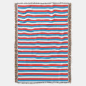 Rode, witte en blauwe strepen deken (Voorkant Verticaal)