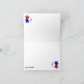 Rode, witte en blauwe strepen en sterren Notecard Kaart (Binnen)