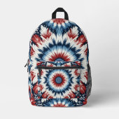 Rode, witte en blauwe Stropdas-kleurstof Bedrukte Rugzak (Voorkant)