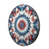 Rode, witte en blauwe Stropdas-kleurstof Dartbord (Voorkant Rechts)