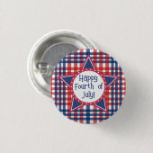 Rode, witte en blauwe taart Pop Ronde Button 3,2 Cm (Voorkant /achterkant)