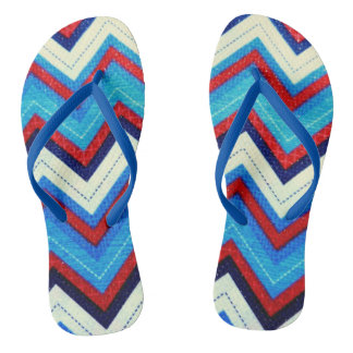 Rode witte en blauwe Teenslippers