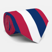 Rode witte en blauwe verticale strepen stropdas (Opgerold)