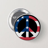 RODE WITTE EN BLAUWE VREDESZIJDE RONDE BUTTON 5,7 CM (Voorkant /achterkant)