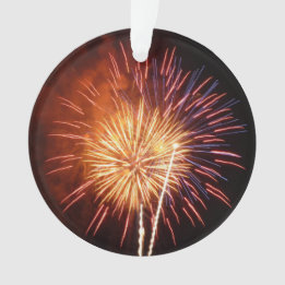 Rode, Witte en Blauwe Vuurwerk I Patriotisch Ornament