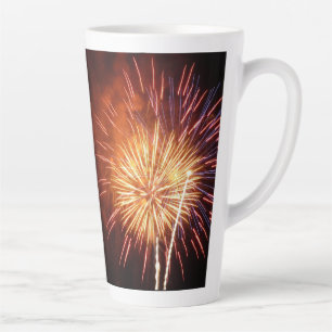Rode, Witte en Blauwe Vuurwerk I Patriottisch Latte Mok