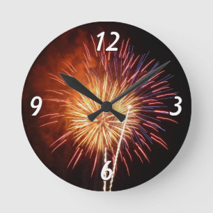 Rode, Witte en Blauwe Vuurwerk I Patriottisch Ronde Klok
