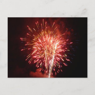 Rode, Witte en Blauwe Vuurwerk II Patriottisch Briefkaart
