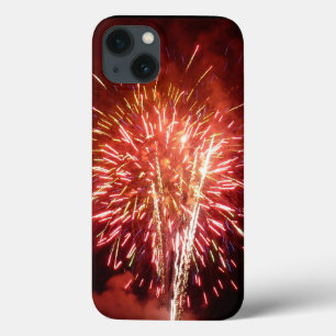 Rode, Witte en Blauwe Vuurwerk II Patriottisch iPhone 13 Hoesje