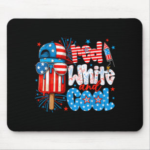Rode Witte en Cool 4 juli Popsicle USA Vlag Muismat
