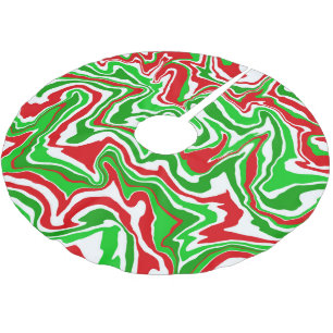 Rode witte en groene kerstwerveling kerstboom rok