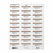 Rode, witte en groene strepen etiket (Full Sheet)