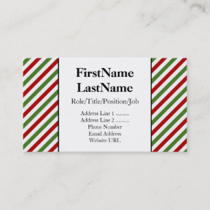 Rode, witte en groene strepen visitekaartje
