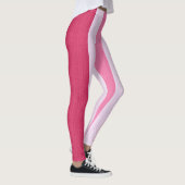 Rode, witte en roze strepen leggings (Rechts)
