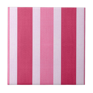 Rode, witte en roze strepen tegeltje