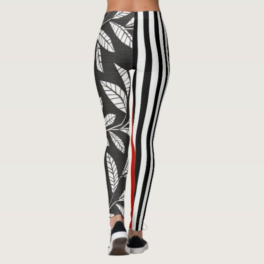 RODE WITTE EN ZWARTE LEGGINGS (Achterkant)