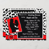 Rode witte en zwarte monogram luipaard kaart (Voorkant / Achterkant)