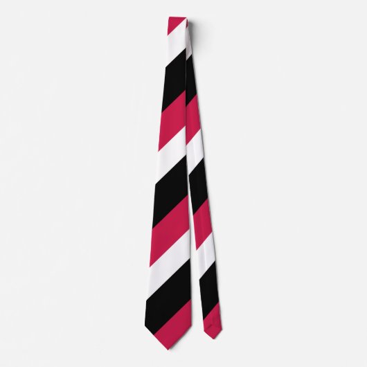 Rode witte en zwarte rode streep stropdas (Voorkant)