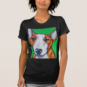 Rode/witte Engelse bull Terrier T-shirt