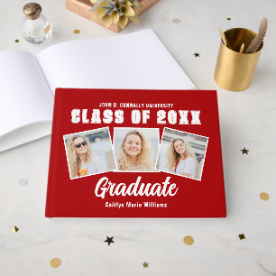 Rode Witte Foto Klas van 2026 Afstuderen Gastenboek