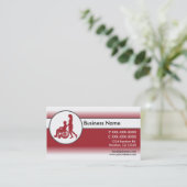 Rode witte geassisteerde levende visitekaartjes (Staand voorkant)