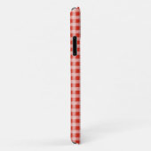 rode witte gevilde gingham Case-Mate iPhone case (Achterkant/rechts)