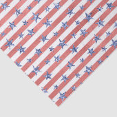 Rode witte glazen blauwe sterren strips tissuepapier (Detail)