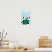 Rode Witte Gloxinia Afrikaans Viooltje Bloem Poste Poster (Keuken)