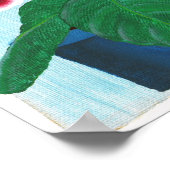 Rode Witte Gloxinia Afrikaans Viooltje Bloem Poste Poster (Hoek)