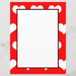 Rode witte harten reinigen minimale Paper Sheet